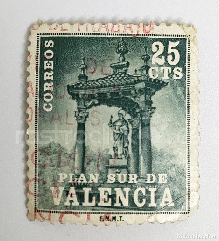 Sellos: Sello de 25 pesetas Plan Sur de Valencia