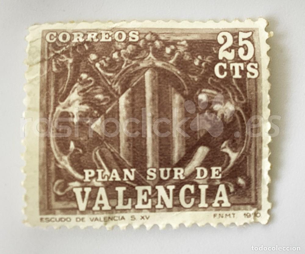 Sellos: Sello de 25 pesetas Plan Sur de Valencia