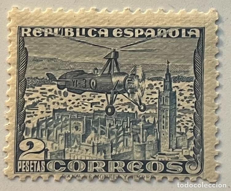 Sellos: 1942 Autogiro centrado goma,color MNH**