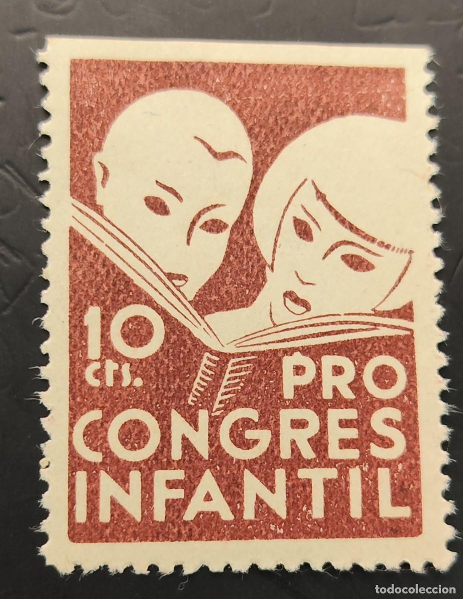 Stamps: VI&Ntilde;ETA POLITICA REPUBLICANA AFINET 1835 * 10 CTS PRO CONGRESO INFANTIL