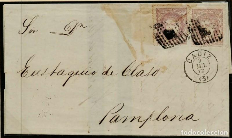 Stamps: FA2826. Emision 1-1-1870. Cadiz a Pamplona