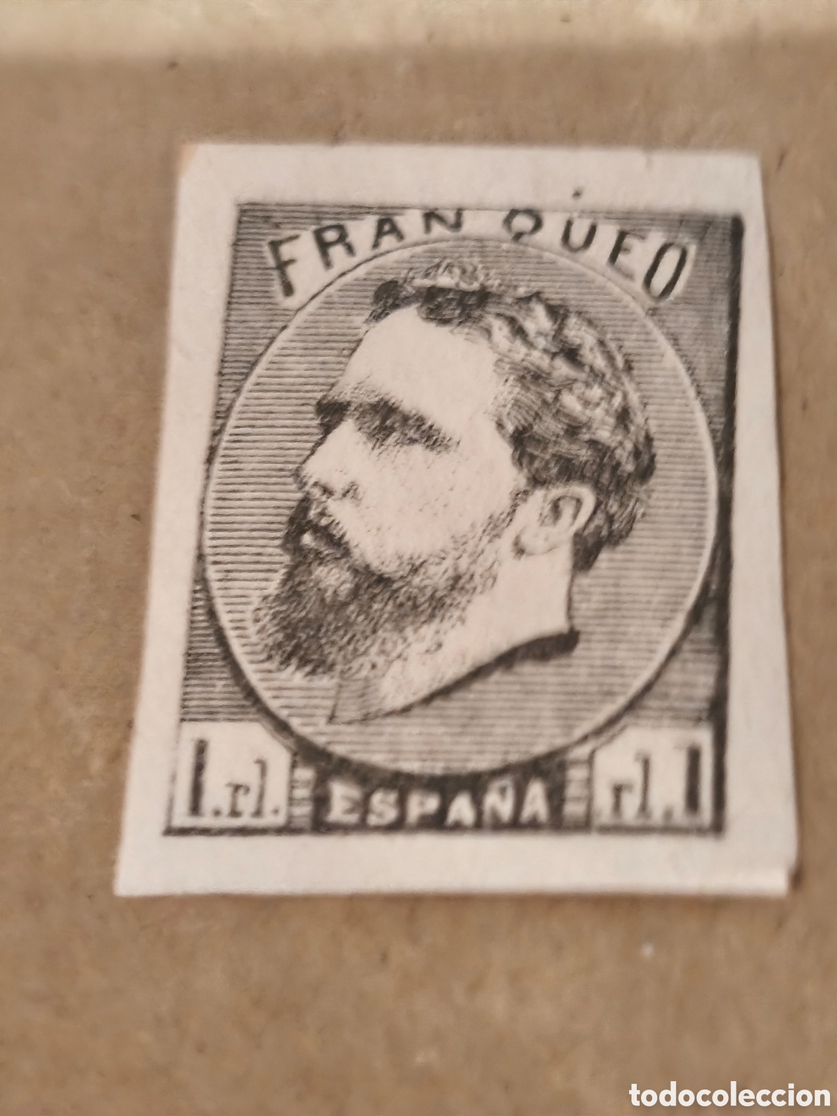 Timbres: Sello cl&aacute;sico de Espa&ntilde;a carlista n 156A variedad de color 1 real negro ver