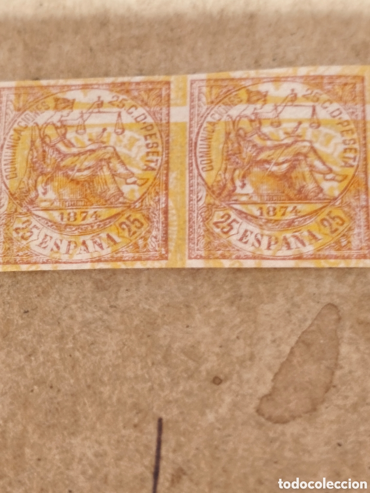 Sellos: Pareja de sellos cl&aacute;sicos n 147 ,maculatura ,25 cts ,ver im&aacute;genes nuevos con su goma**