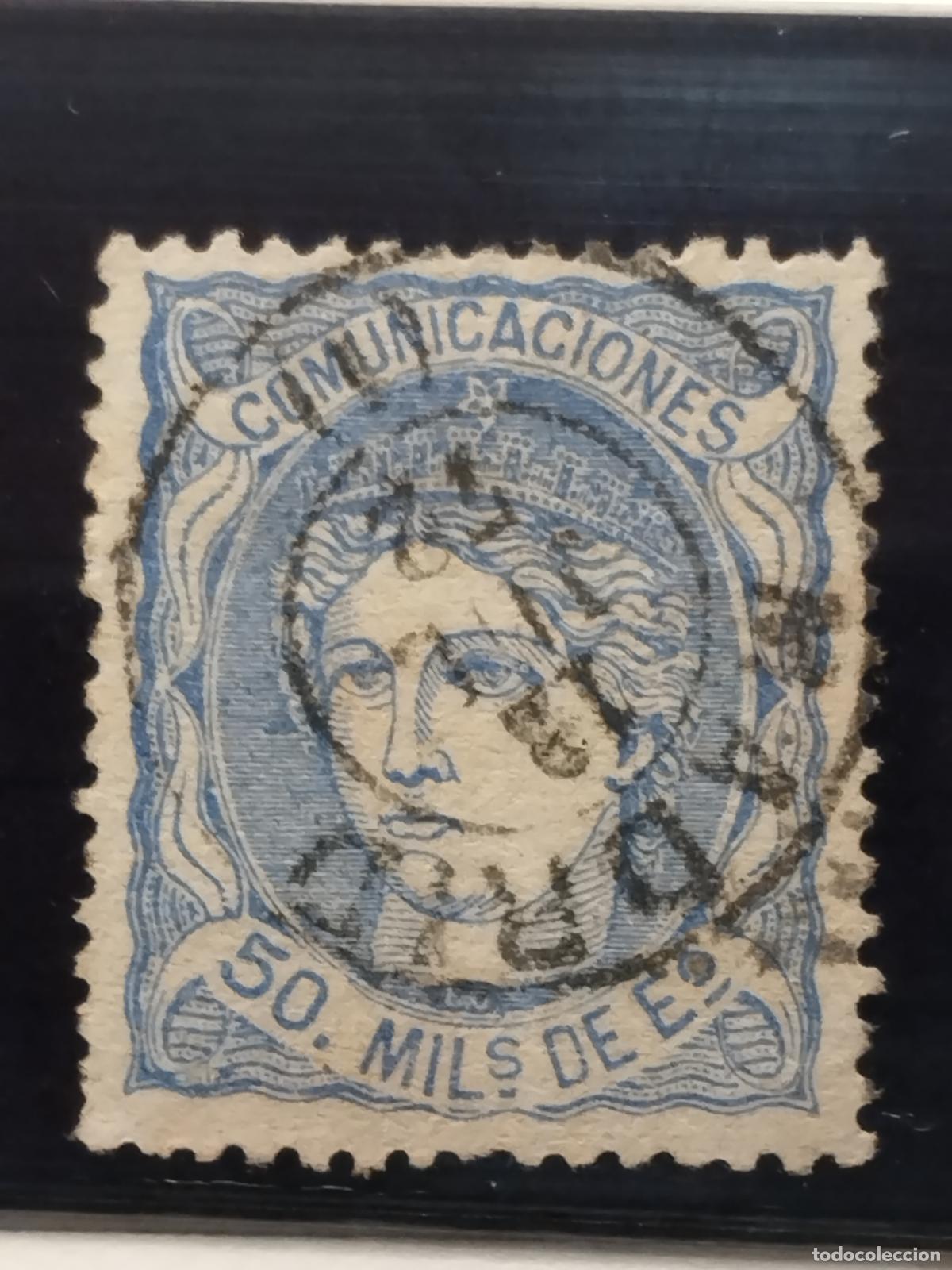 Timbres: JT - ESPA&Ntilde;A - EDIFIL 107. FECHADOR DE MADRID. 2 PUNTOS DE AGUJA. MUY BONITO Y RARO.