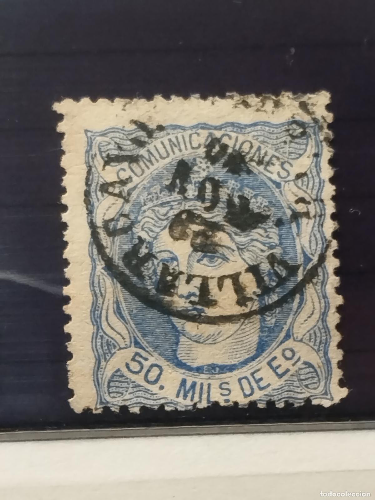 Sellos: JT - ESPA&Ntilde;A - EDIFIL 107. FECHADOR DE VILLARCAYO. BURGOS. BONITO Y RARO