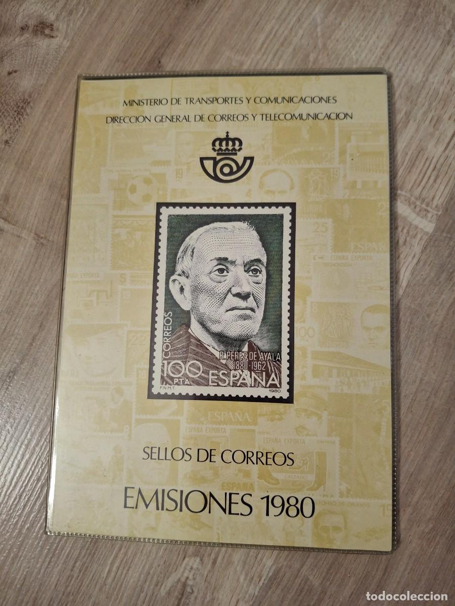 Francobolli: M154 Carpetilla Correos Sellos Espa&ntilde;a emisiones conmemorativas a&ntilde;o 1980