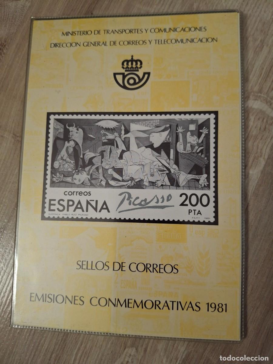 Francobolli: M155 Carpetilla Correos Sellos Espa&ntilde;a emisiones conmemorativas a&ntilde;o 1981