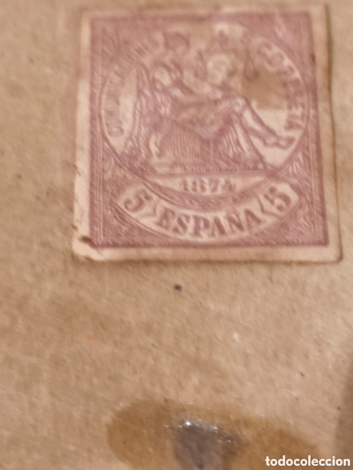 Selos: Sellobclasico de Espa&ntilde;a nb144 A,variedad sin dentar escaso 5 cts violeta ver im&aacute;genes nuevo goma**
