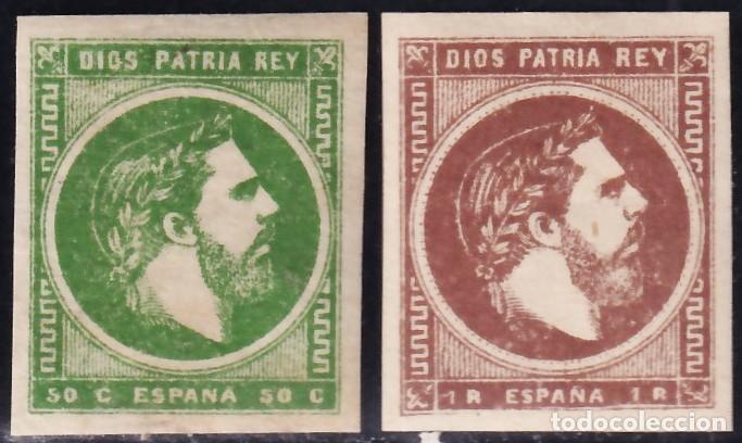 Sellos: ESPA&Ntilde;A, Correo Carlista, 1875 EDIFIL N&ordm; 160 / 161 /*/,