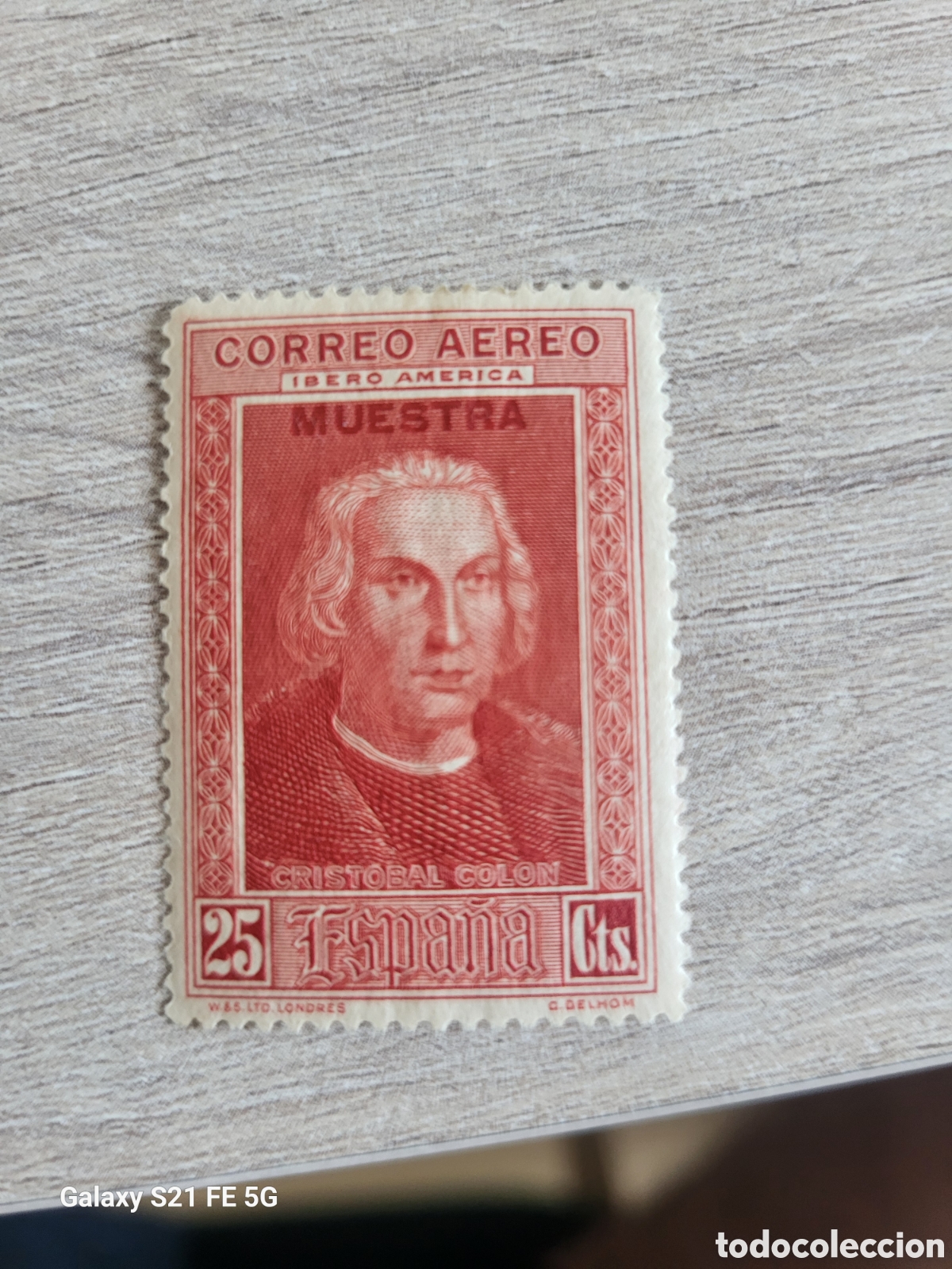 Sellos: Espa&ntilde;a 1930 - Correo A&eacute;reo UPU - Lote de 5 valores MUESTRA (Incluye 4 pts y 10 pts)&rdquo;.