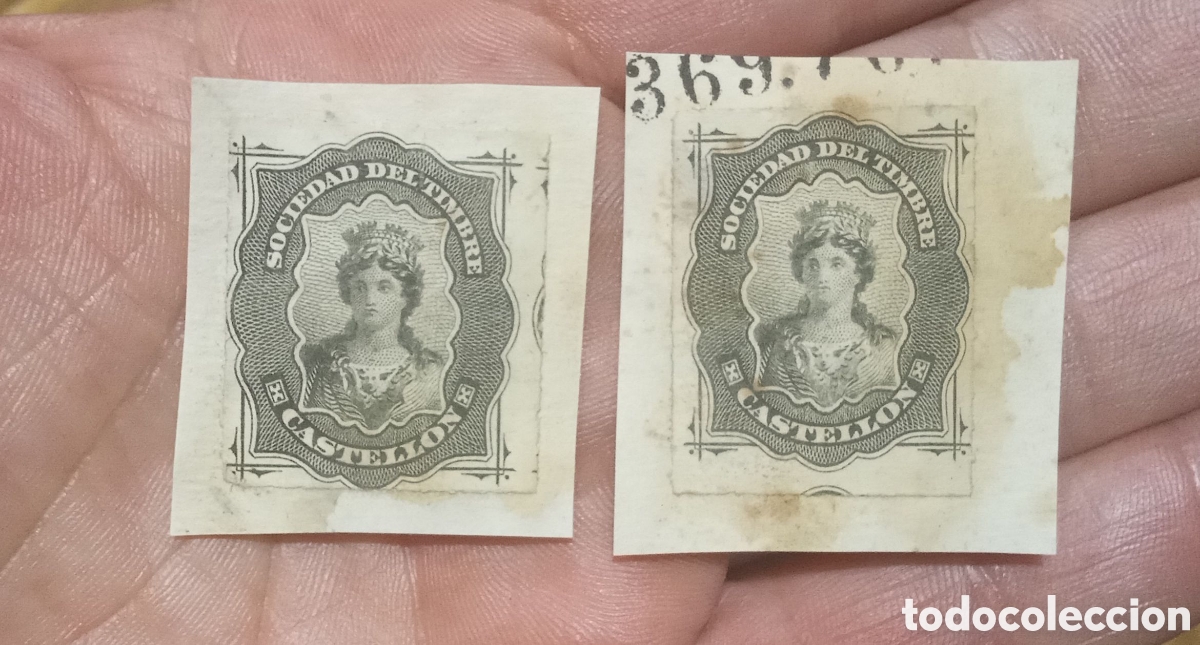 Timbres: Sellos / Timbre fiscal. Castell&oacute;n. Sociedad del Timbre. Siglo XIX