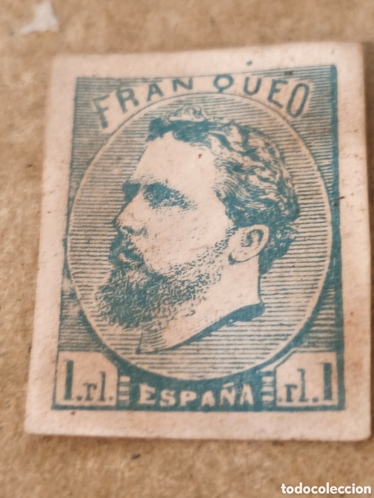 Briefmarken: Sello cl&aacute;sico carlista n 156 nuevo con goma** algo sobado 1 real azul ver imagenes