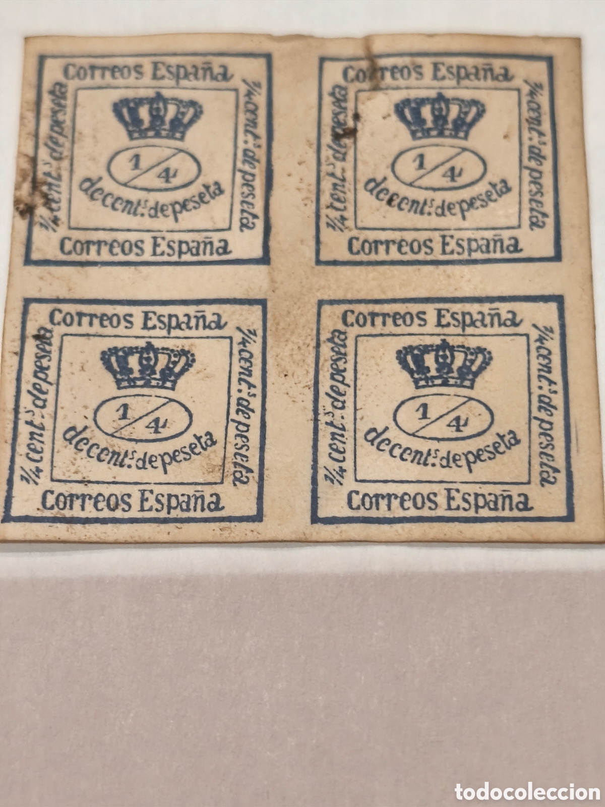Selos: Sello cl&aacute;sico de Espa&ntilde;a n 115 nuevo con goma** muy escaso Amadeo ,4 /4 azul ver