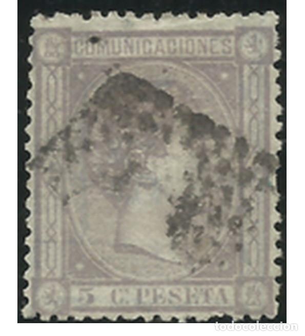Sellos: Edifil 163 AUTENTICO usado &ordm; Espa&ntilde;a 1875 Alfonso XII