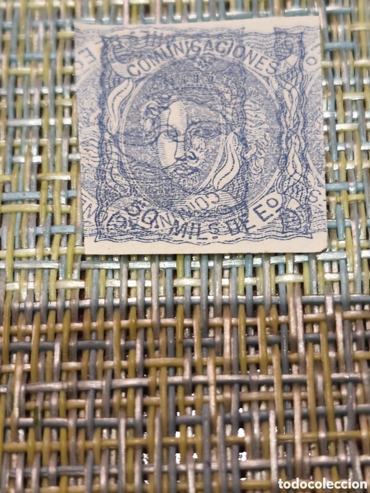 Francobolli: Sello cl&aacute;sico de Espa&ntilde;a n 107 maculatura doble impresi&oacute;n escaso 50 m.ultramar ver im&aacute;genes nuevo