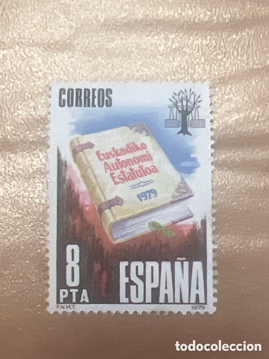 Sellos: Sello Espa&ntilde;a 1979 - Estatuto de Autonom&iacute;a del Pa&iacute;s Vasco / Euskadi (8 ptas) Nuevo