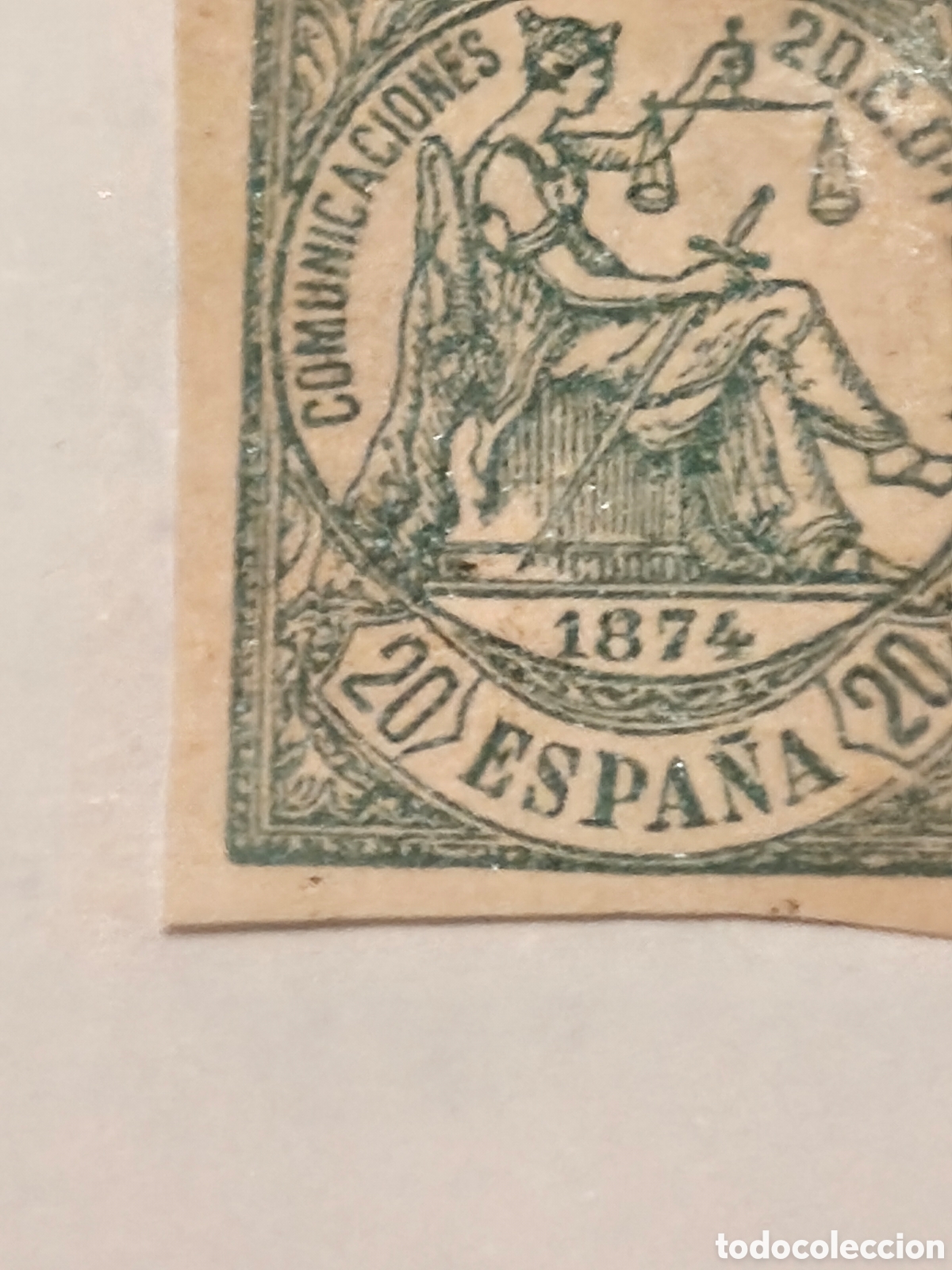 Sellos: Sello cl&aacute;sico de Espa&ntilde;a nn146A, nuevo con goma** variedad sin dentar,20 cts verde,ver