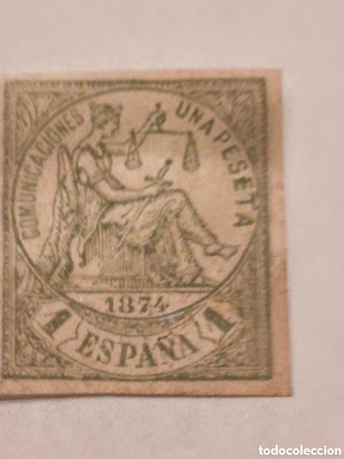 Sellos: Sello cl&aacute;sico de Espa&ntilde;a n 149A, nuevo con goma** 1 pts verde variedad sin dentar muy escaso 1 pts ve