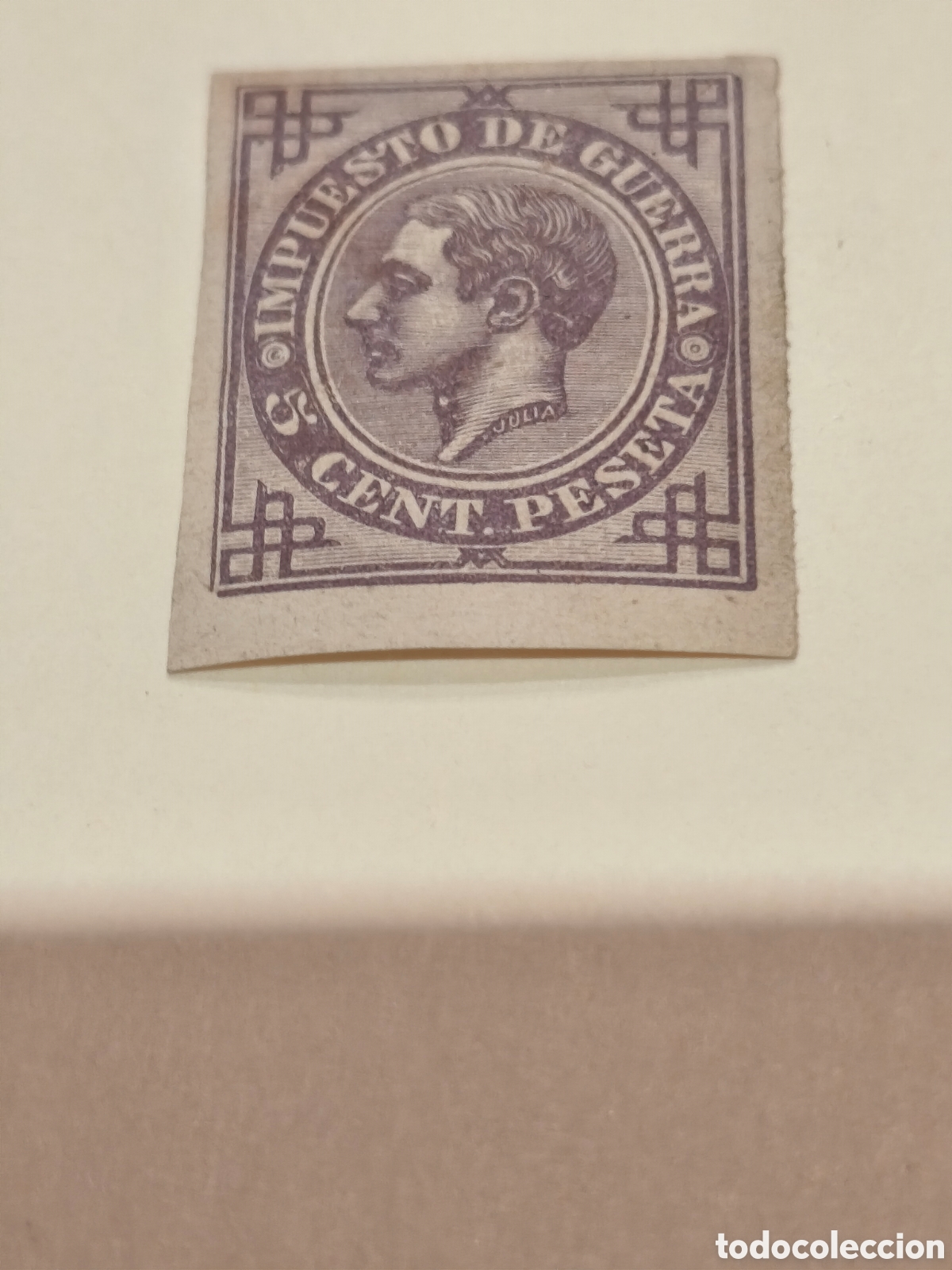 Sellos: Sello cl&aacute;sico n 183, nuevo 1876 ,ensayo de color G&aacute;lvez ,5 cts lila ,sin dentar ver dificil&iacute;simo