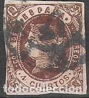 Sellos: SELLO USADO DE ESPA&Ntilde;A 1862, EDIFIL 58