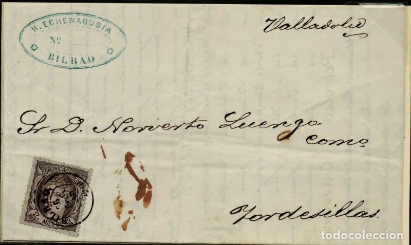 Sellos: FA2796. Emision 1-1-1870. Bilbao a Valladolid