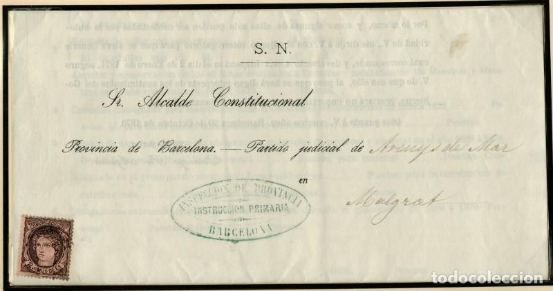 Sellos: FA2797. Emision 1-1-1870. Barcelona a Malgrat