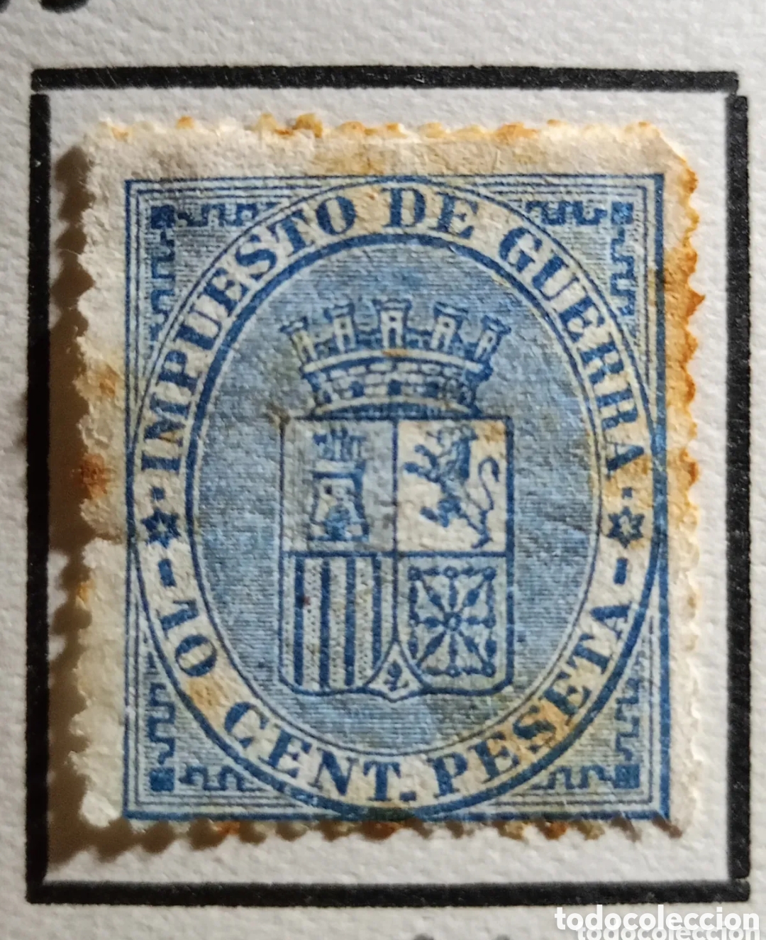 Briefmarken: 1874 - Espa&ntilde;a - I Republica - Edifil 142 - Escudo -