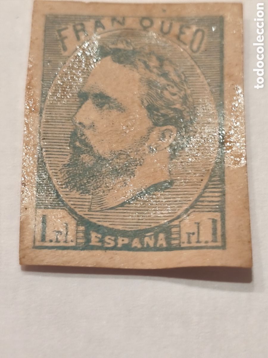 Sellos: Sello cl&aacute;sico de Espa&ntilde;a n 156 carlista n 156 nuevo con goma** oscurecido ver