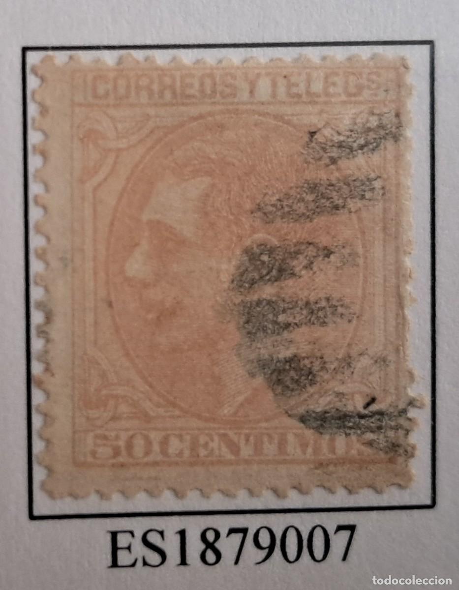 Sellos: Sello de Espa&ntilde;a usado, 1879 Alfonso XII 50 cent. de peseta Edifil 206