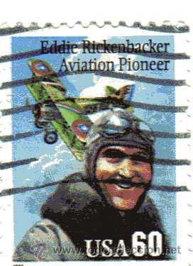 Timbres: EDDIE RICKENBACKER,pionero de la aviaci&oacute;n.