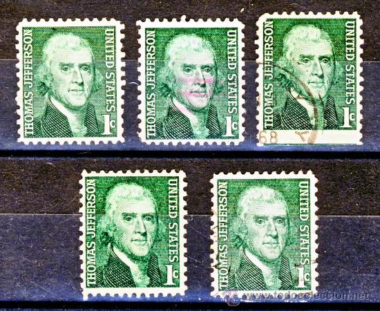 Timbres: EE.UU.- JEFFERSON.-(3)