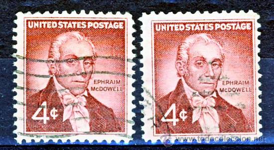 Timbres: EE.UU.- EPHRAIM McDOWELL.-