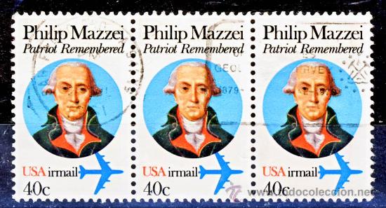 Sellos: EE.UU.- PHILIP MAZZEI.- PATRIOT REMEMBERED.-