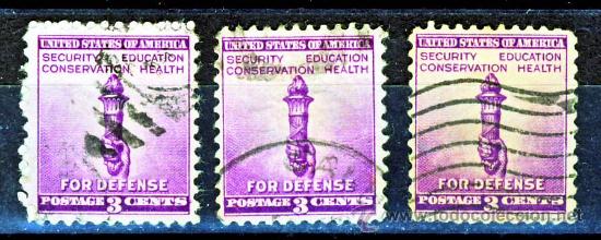 Francobolli: EE.UU.- FOR DEFENSE. SECURITY EDUCATION CONSERVATION HEALTH.-