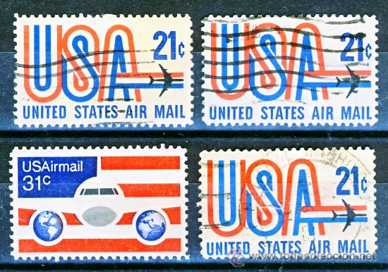 Timbres: EE.UU.-  CORREO AEREO.- (15)