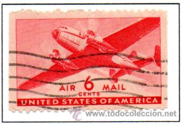 Stamps: USA.- SELLO CORREO A&Eacute;REO, A&Ntilde;O 1941/44, EN USADO