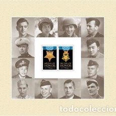 Sellos: USA 2016 WORLD WAR II MEDAL OF HONOR FOREVER STAMP HOJA BLOQUE MNH 