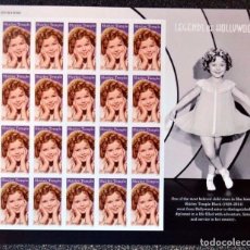 Sellos: USA 2016 LEGENDS OF HOLLYWOOD SHIRLEY TEMPLE HOJA DE 20 V. MNH FOREVER
