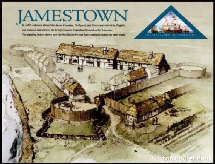 Selos: ESTADOS UNIDOS USA 2007 ASENTAMIENTO DE JAMESTOWN PANEL DE 20V SC 4136sp YV BF3905