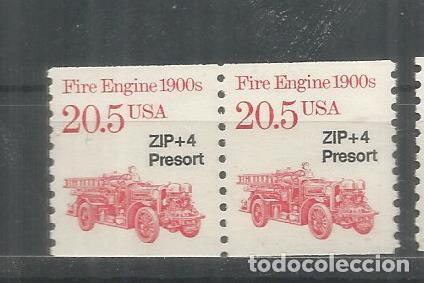 Stamps: ESTADOS UNIDOS USA FIRE ENGINE 1900S CAMION BOMBEROS FIREMAN