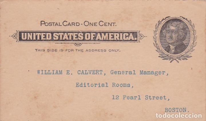 Sellos: 10112 -EE.UU. TARJETA POSTAL A BOSTON (MASSACHUSETS)