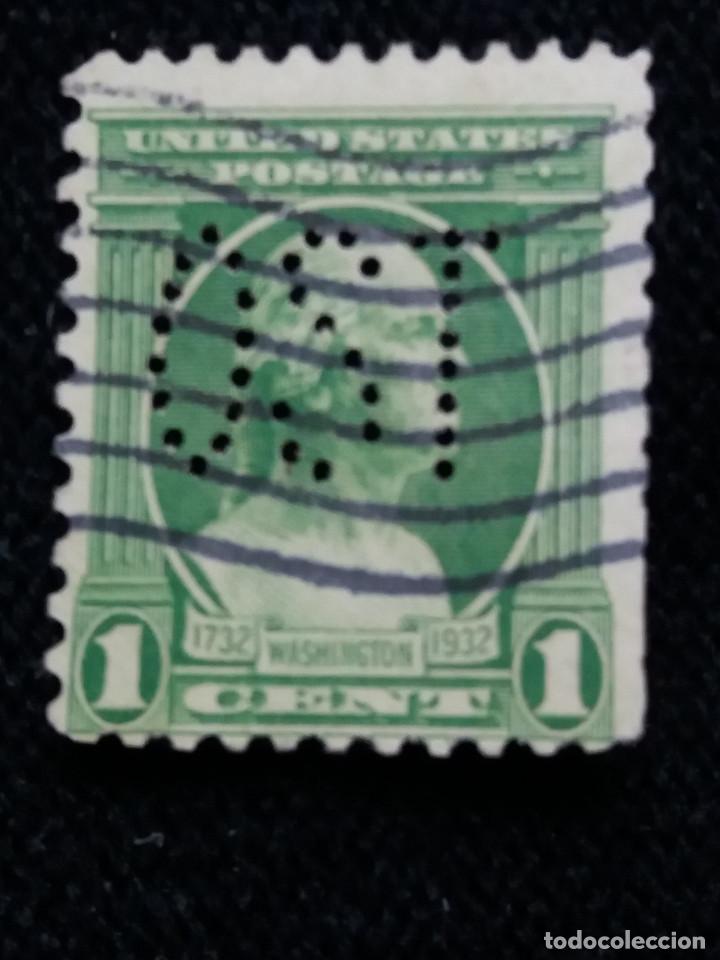Francobolli: UNITED STATES, WASHINGTON 1 CENTS, A&Ntilde;O 1932. PERFORADO.