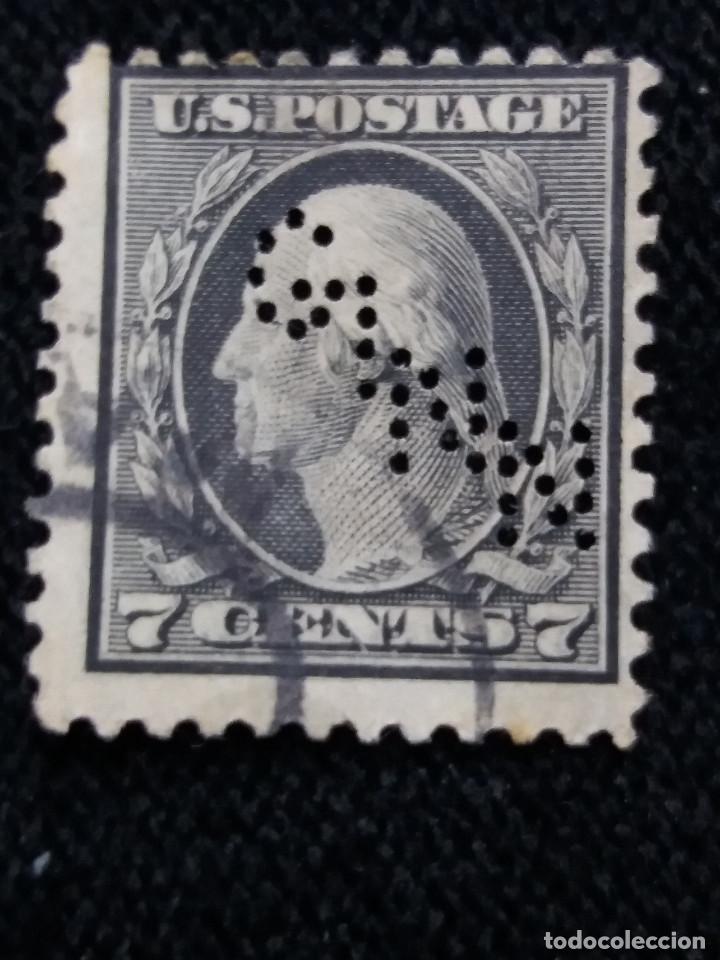 Francobolli: UNITED STATES, WASHINGTON, 7 CENTS, A&Ntilde;O 1914. PERFORADO.