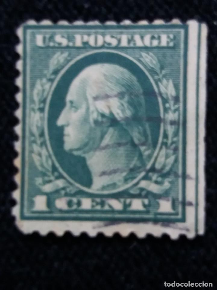 Sellos: UNITED STATES, WASHINGTON 1 CENTS, A&Ntilde;O 1922. SIN DENTAR UN LATERAL..