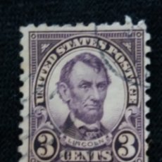 Sellos: U.S. POSTAGE, 3 CENTS, LINCOLN. 10 PERFOR, 1925, SIN USAR