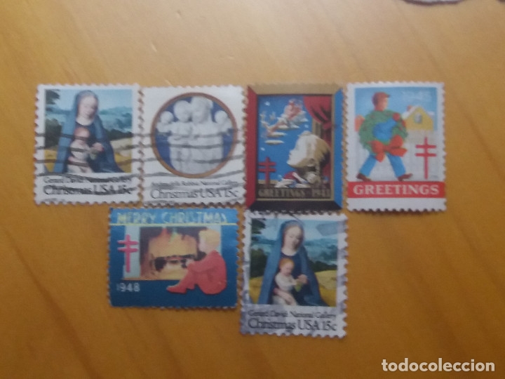 Timbres: U.S. AMERICA, 6 SELLOS, NAVIDAD, A&Ntilde;O 1950-1975.