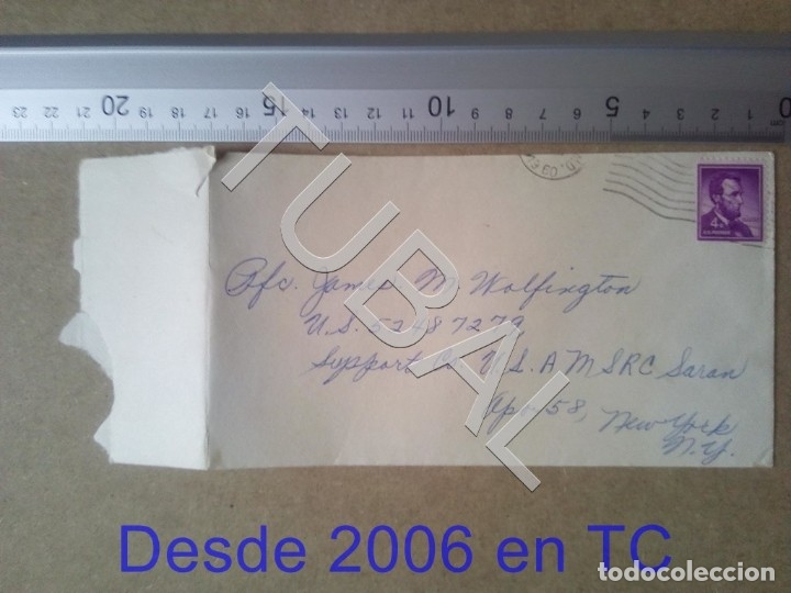 Timbres: TUBAL USA CORREO NEBRASKA NUEVA YORK AEREO SOBRE CARTA 1960 ENV&Iacute;O 2019 70 CTMS T1