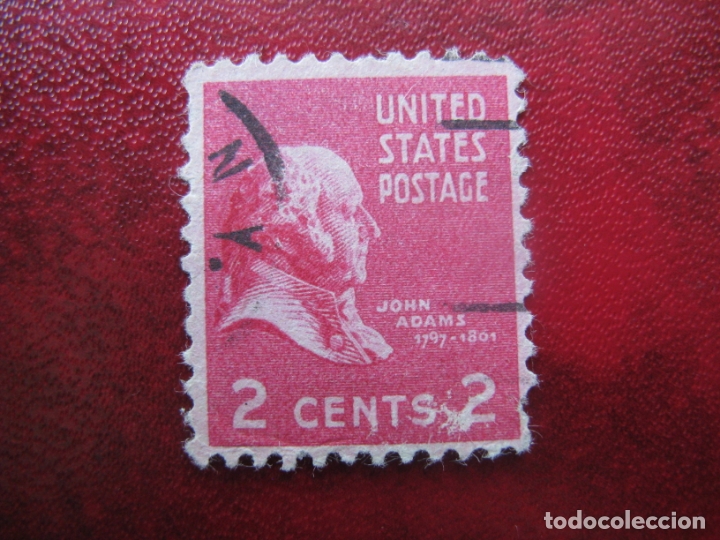 Sellos: -estados unidos 1938, j. adams, Yvert 371