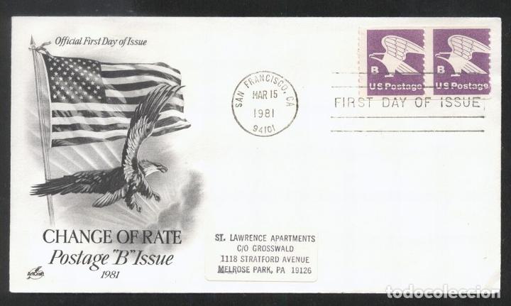 Sellos: United States 1981 Eagle x 2, Mi.1457c, FDC       K.238