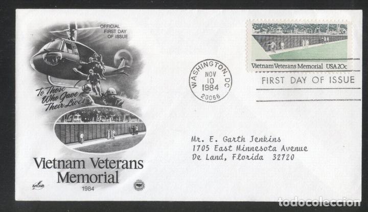 Timbres: United States 1984 Vietnam war memorial FDC       K.725